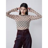 フロッキーモノグラムシアートップス | MURUA | 詳細画像5 