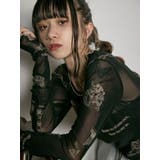 ブラック | Sarah×MURUAタトゥーライクシアートップス | MURUA