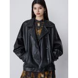 スタンドネックフェイクレザージャケット | MURUA | 詳細画像1 