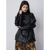 スタンドネックフェイクレザージャケット | MURUA | 詳細画像12 