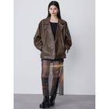 スタンドネックフェイクレザージャケット | MURUA | 詳細画像19 