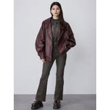 スタンドネックフェイクレザージャケット | MURUA | 詳細画像25 