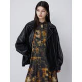 スタンドネックフェイクレザージャケット | MURUA | 詳細画像5 