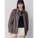 ブラウン | ヴィンテージフェイクレザーブルゾン | MURUA