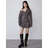 アシメショルダーミニシャツワンピース | MURUA | 詳細画像8 