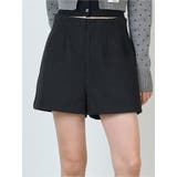 ブラック | ウールライクタックショートパンツ | MURUA