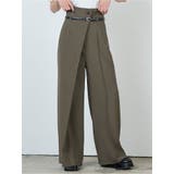 ブラウン | ベルトハイウエストワイドパンツ | MURUA