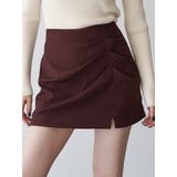 ボルドー | タックドレープミニスカート【セットアップ着用可】 | MURUA
