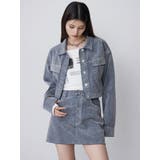 フロッキーデニムミニスカート【セット販売対象】 | MURUA | 詳細画像10 