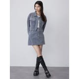 フロッキーデニムミニスカート【セット販売対象】 | MURUA | 詳細画像15 