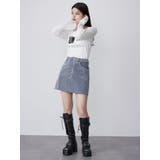フロッキーデニムミニスカート【セット販売対象】 | MURUA | 詳細画像7 