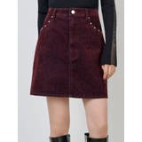 ボルドー | フロッキーデニムミニスカート【セット販売対象】 | MURUA