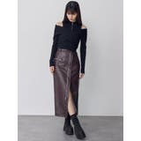 ZIPスリットフェイクレザースカート | MURUA | 詳細画像11