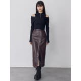 ZIPスリットフェイクレザースカート | MURUA | 詳細画像12