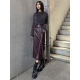 ZIPスリットフェイクレザースカート | MURUA | 詳細画像41