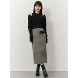 MIXパターンスリットナロースカート | MURUA | 詳細画像3 