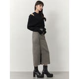 MIXパターンスリットナロースカート | MURUA | 詳細画像4 