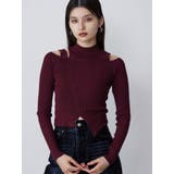 ボルドー | ショルダーカットリブニット | MURUA