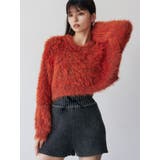 オレンジ | バイカラーMIXシャギーニット | MURUA