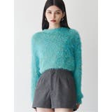 ブルー | バイカラーMIXシャギーニット | MURUA