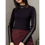 ブラック | シアーラインスリーブニット | MURUA