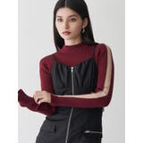 ボルドー | シアーラインスリーブニット | MURUA