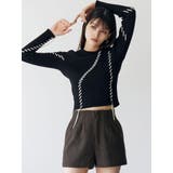 ブラック | ステッチリブニット | MURUA