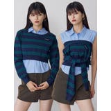 グリーン | シャツレイヤードマルチウェイニット | MURUA