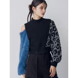 ブラック | アシメフクレジャガードニット | MURUA