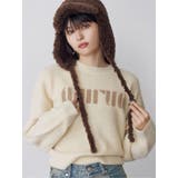アイボリー | ラウンドロゴシャギーニット | MURUA