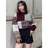マテリアルMIXショルダーオープンニット | MURUA | 詳細画像25