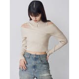 カシュクールハーフジップトップス | MURUA | 詳細画像2 