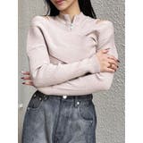 ピンク | カシュクールハーフジップトップス | MURUA