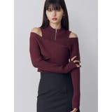 ボルドー | カシュクールハーフジップトップス | MURUA