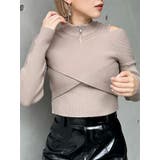 ベージュ | カシュクールハーフジップトップス | MURUA