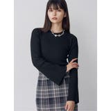 ブラック | フレアスリーブニット | MURUA