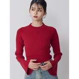 レッド | フレアスリーブニット | MURUA