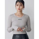 グレー | ロゴラメテレコトップス | MURUA