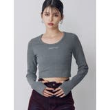 グレー | HOTFIXロゴテレコトップス | MURUA