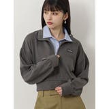 シャツレイヤードハーフジップスウェット | MURUA | 詳細画像1