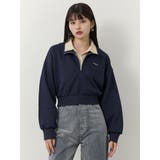 シャツレイヤードハーフジップスウェット | MURUA | 詳細画像2