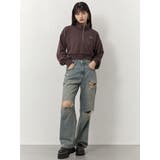 シャツレイヤードハーフジップスウェット | MURUA | 詳細画像25