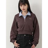 ブラウン | シャツレイヤードハーフジップスウェット | MURUA