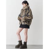 フェイクファーラインジャガードコート | MURUA | 詳細画像21 