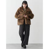 フェイクファーラインジャガードコート | MURUA | 詳細画像24 