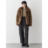 フェイクファーラインジャガードコート | MURUA | 詳細画像25 