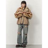 フェイクファーラインジャガードコート | MURUA | 詳細画像8 