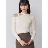 アイボリー | ワンショルテープリブニット | MURUA