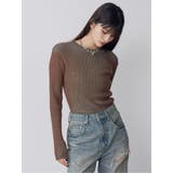 メランジバイカラーリブニット | MURUA | 詳細画像24 