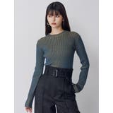 メランジバイカラーリブニット | MURUA | 詳細画像4 